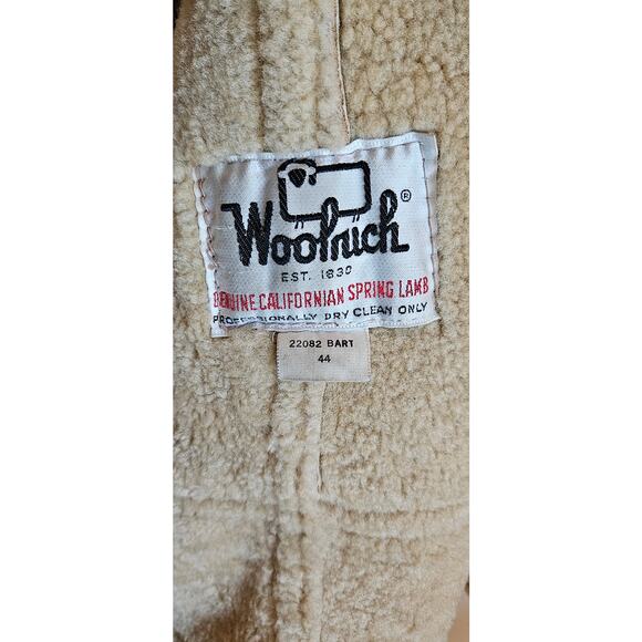 Woolrich Men's Lambskin Coat, Natural Color, Sz 44 - Picture 6 of 8